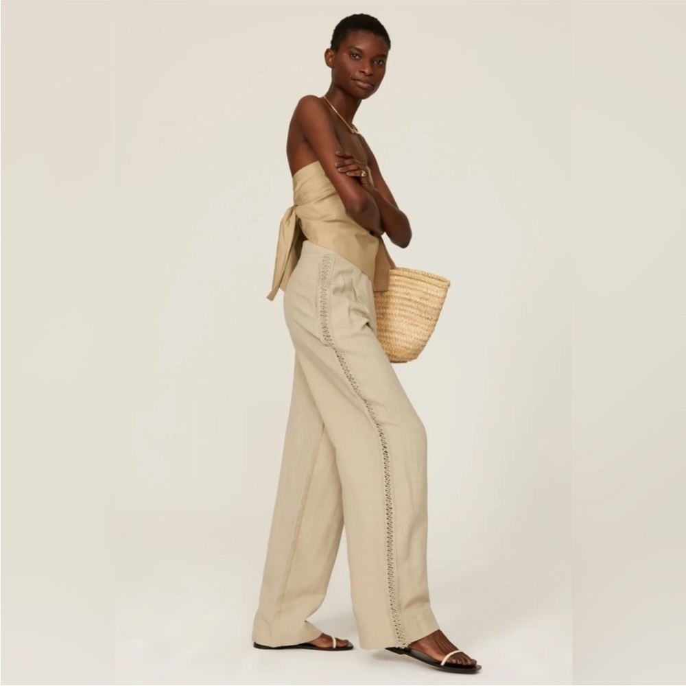 Jonathan Simkhai Reese Crocheted Linen Pant